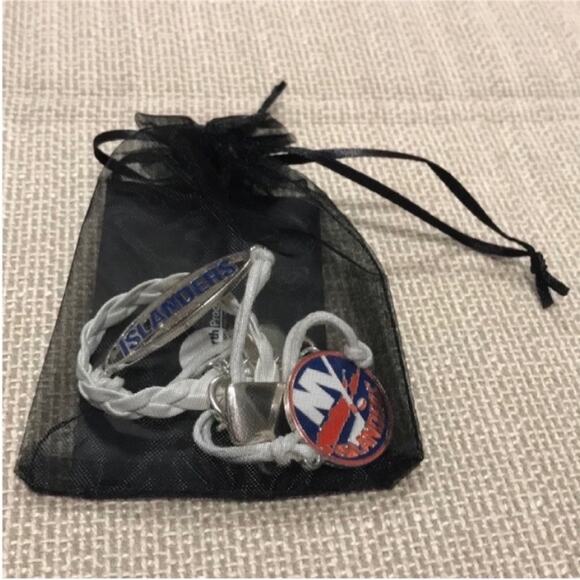 NHL New York Islanders White Braided Bracelet - Picture 5 of 7